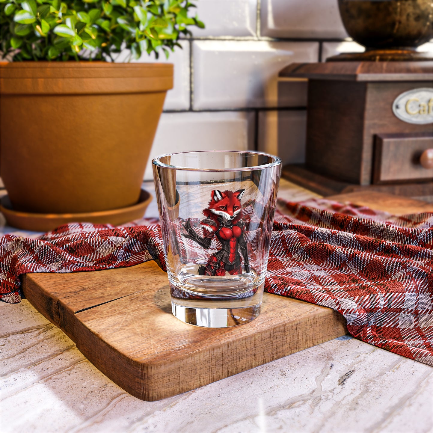 Scarlet Fox Shot Glass, 1.5oz