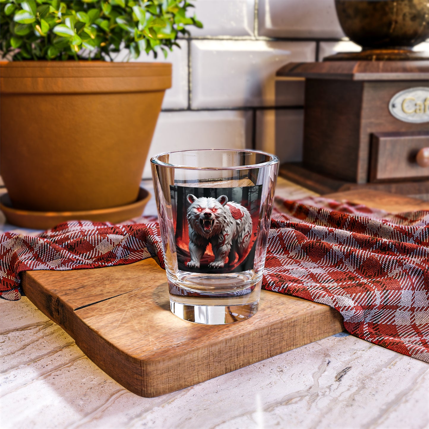 Tribal Bear Shot Glass, 1.5oz - Variant - Rose