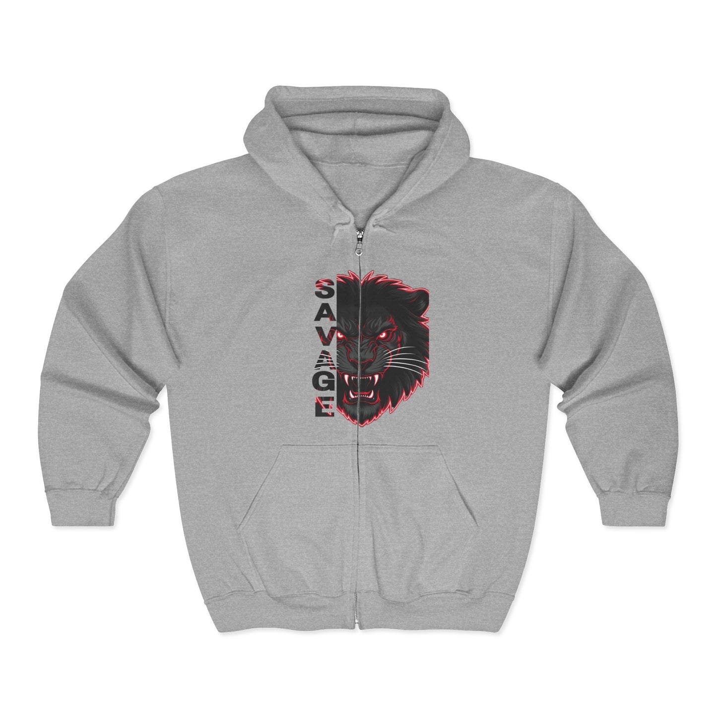 Savage Lion Full Zip Hooded Sweatshirt