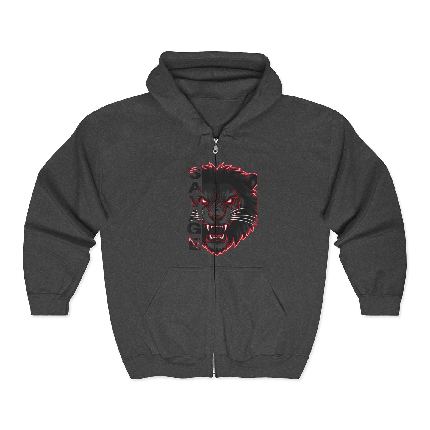 Savage Lion Full Zip Hooded Sweatshirt
