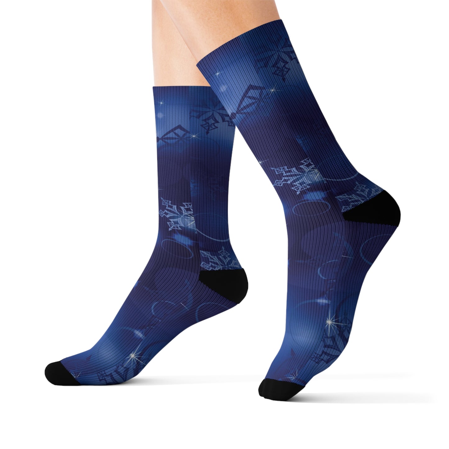 Blue Snowflake Socks