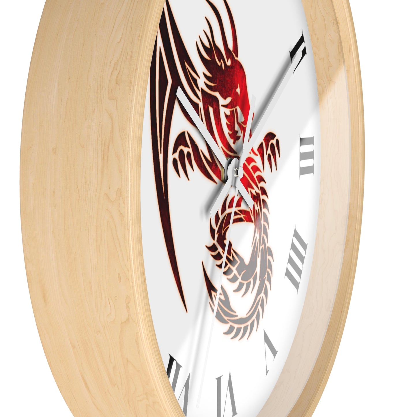 Red Chinese Dragon Wall Clock