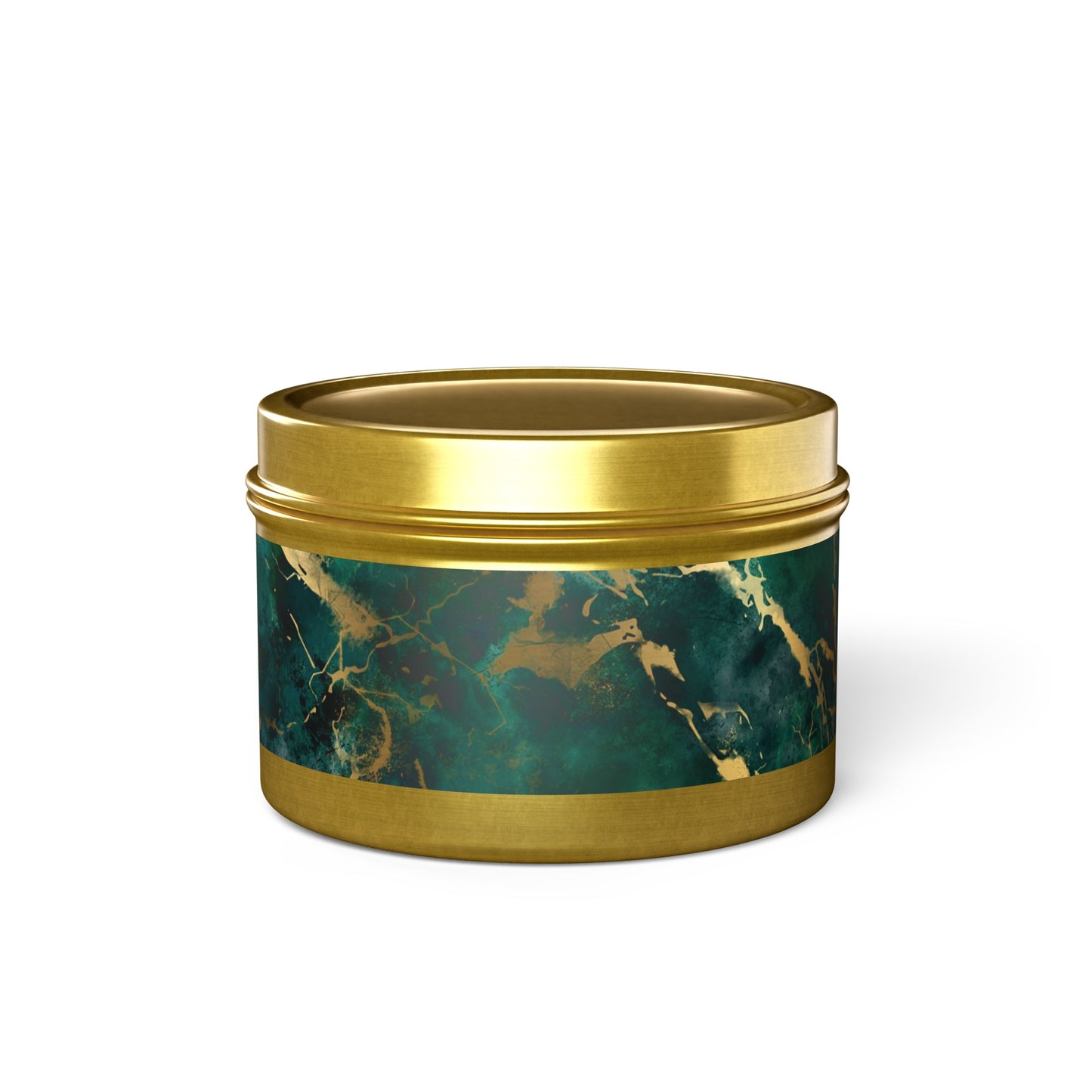 Green Marble Tin Candles