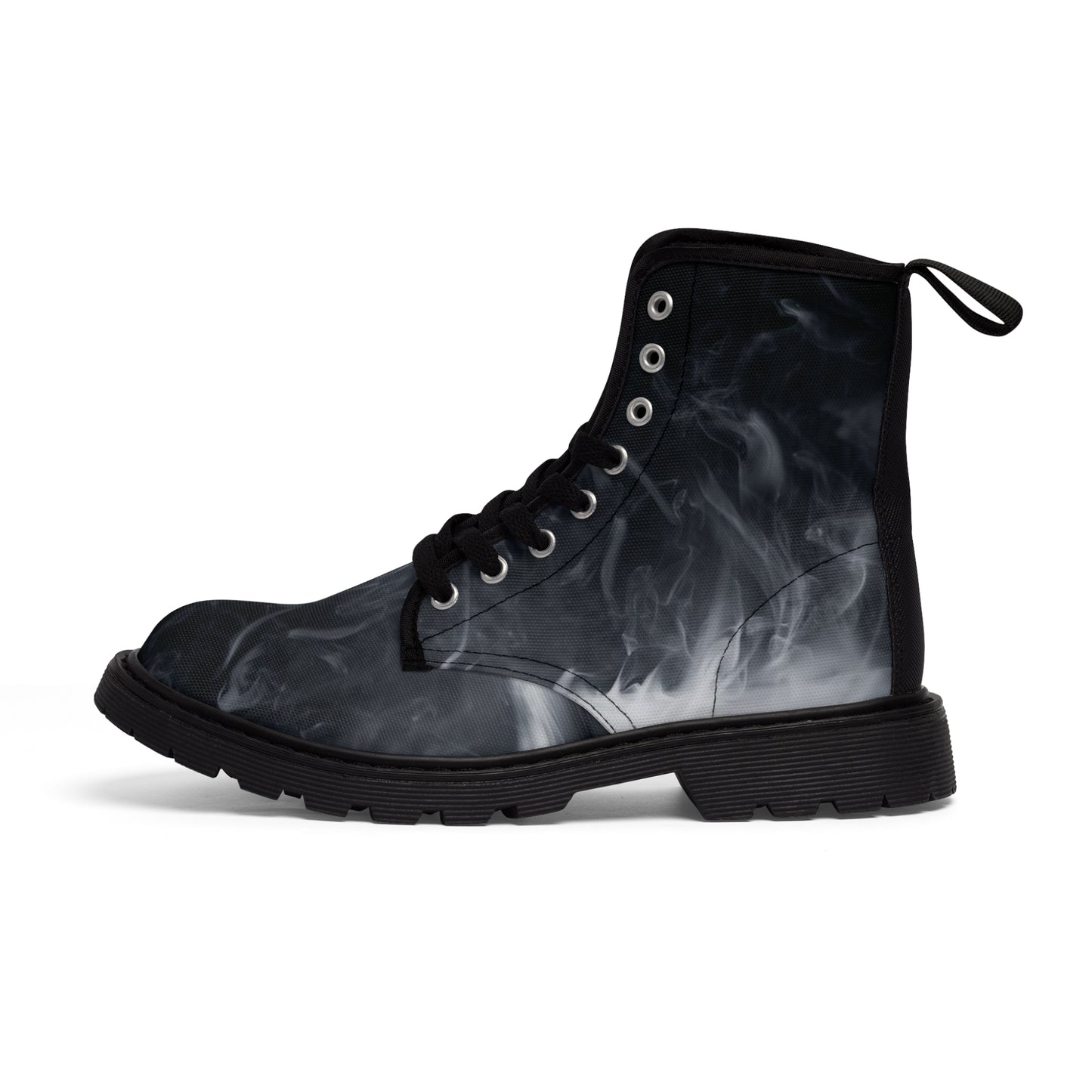 Men's Smoke Print Canvas Boots