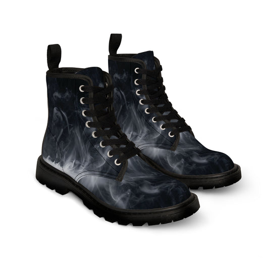 Men's Smoke Print Canvas Boots