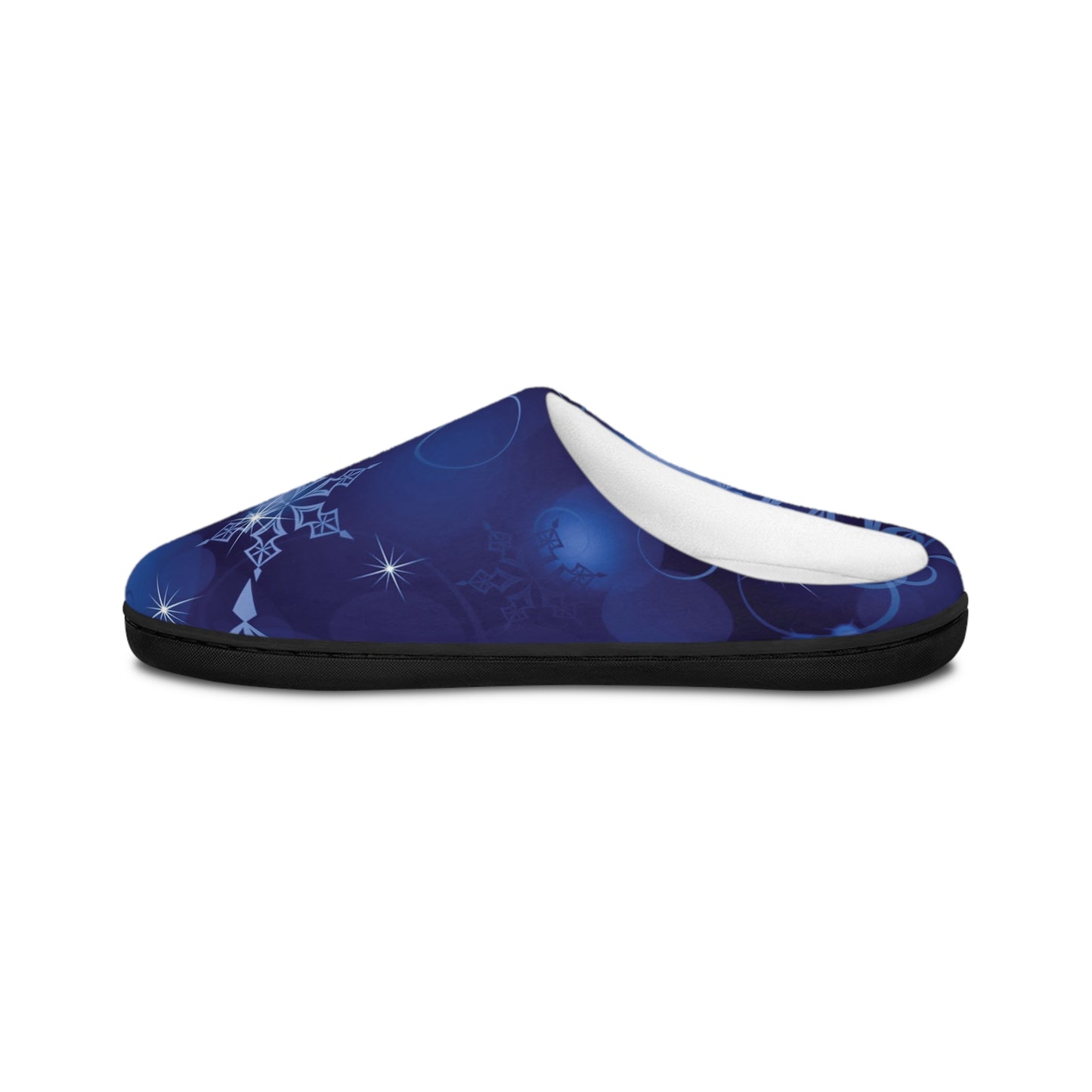 Men's Blue snowflake Print Indoor Slippers