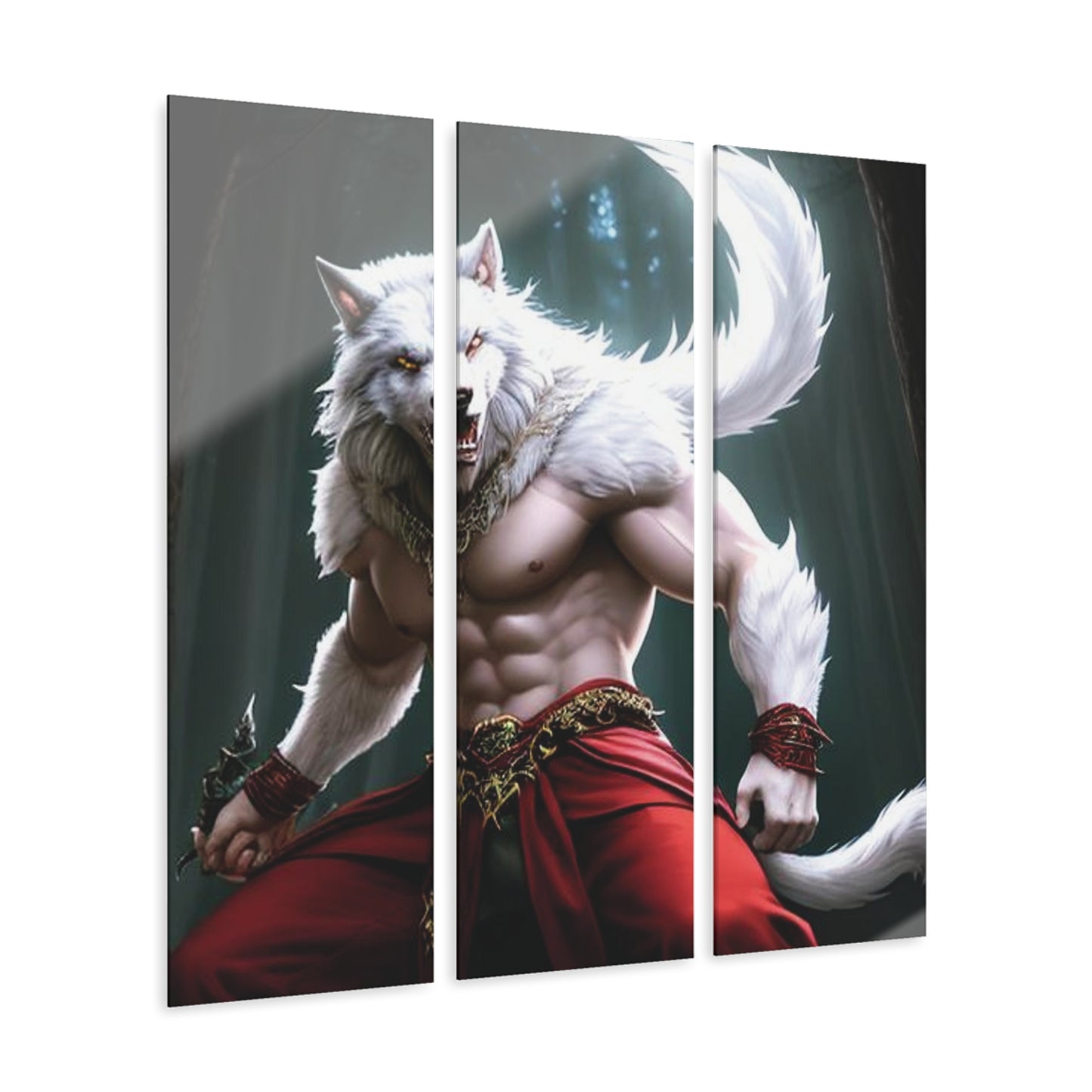 Warrior Wolf (Triptych)