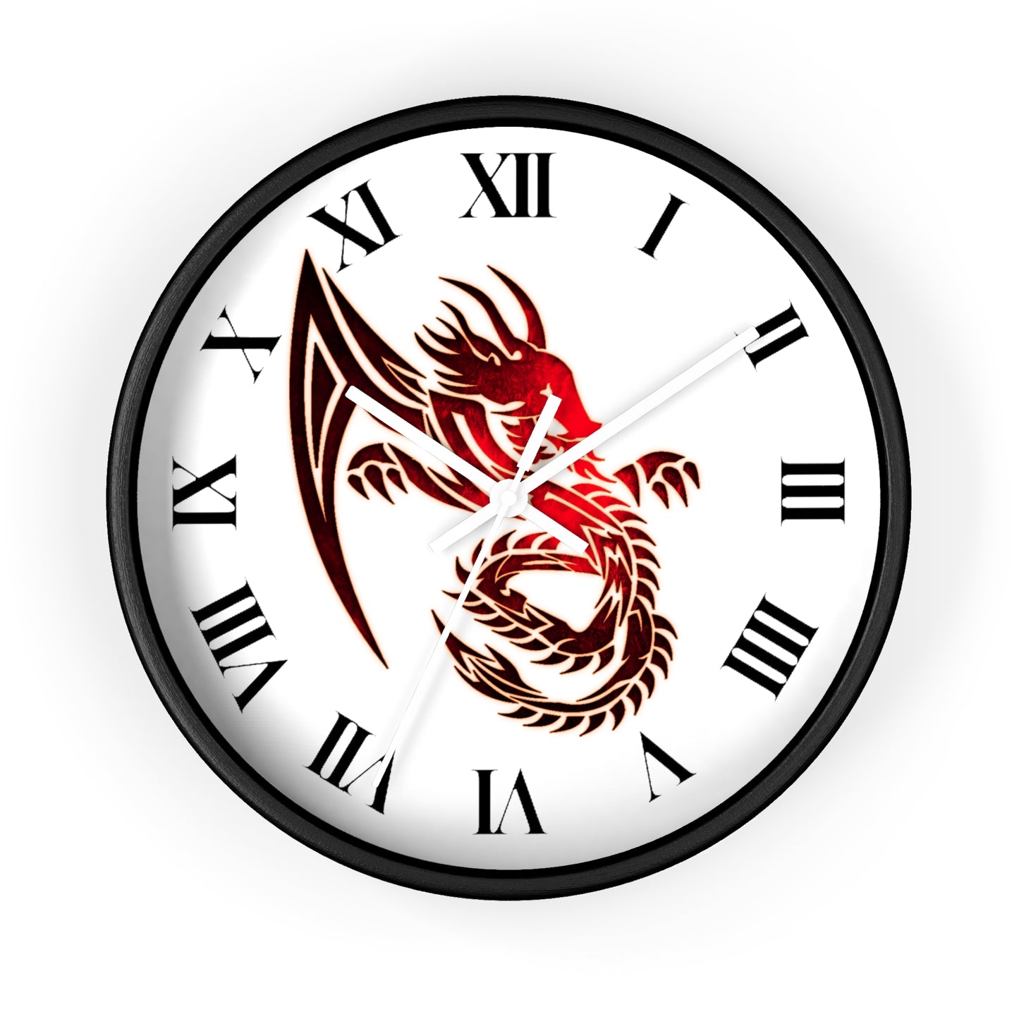 Red Chinese Dragon Wall Clock