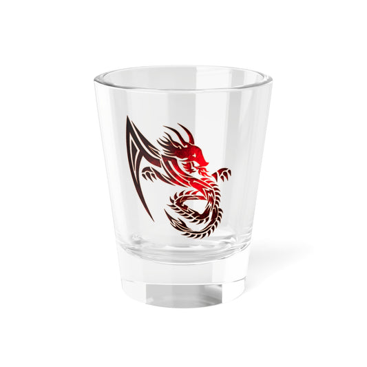 Raging Red Dragon Shot Glass, 1.5oz