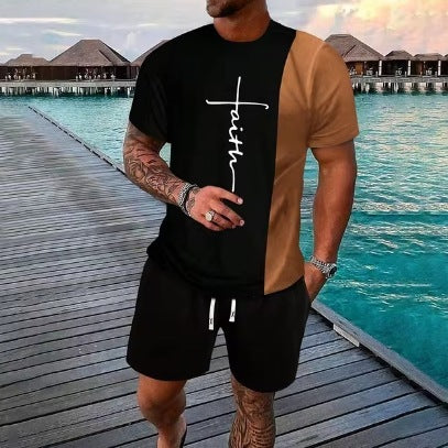 Casual Cool Suit Men's Short Sleeve Shorts Suit