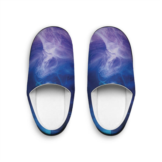 Men's Blue Marble sky Print Indoor Slippers