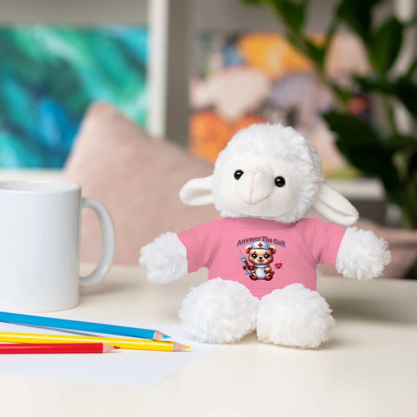 Answer The Call Stuffed Animals with Tee