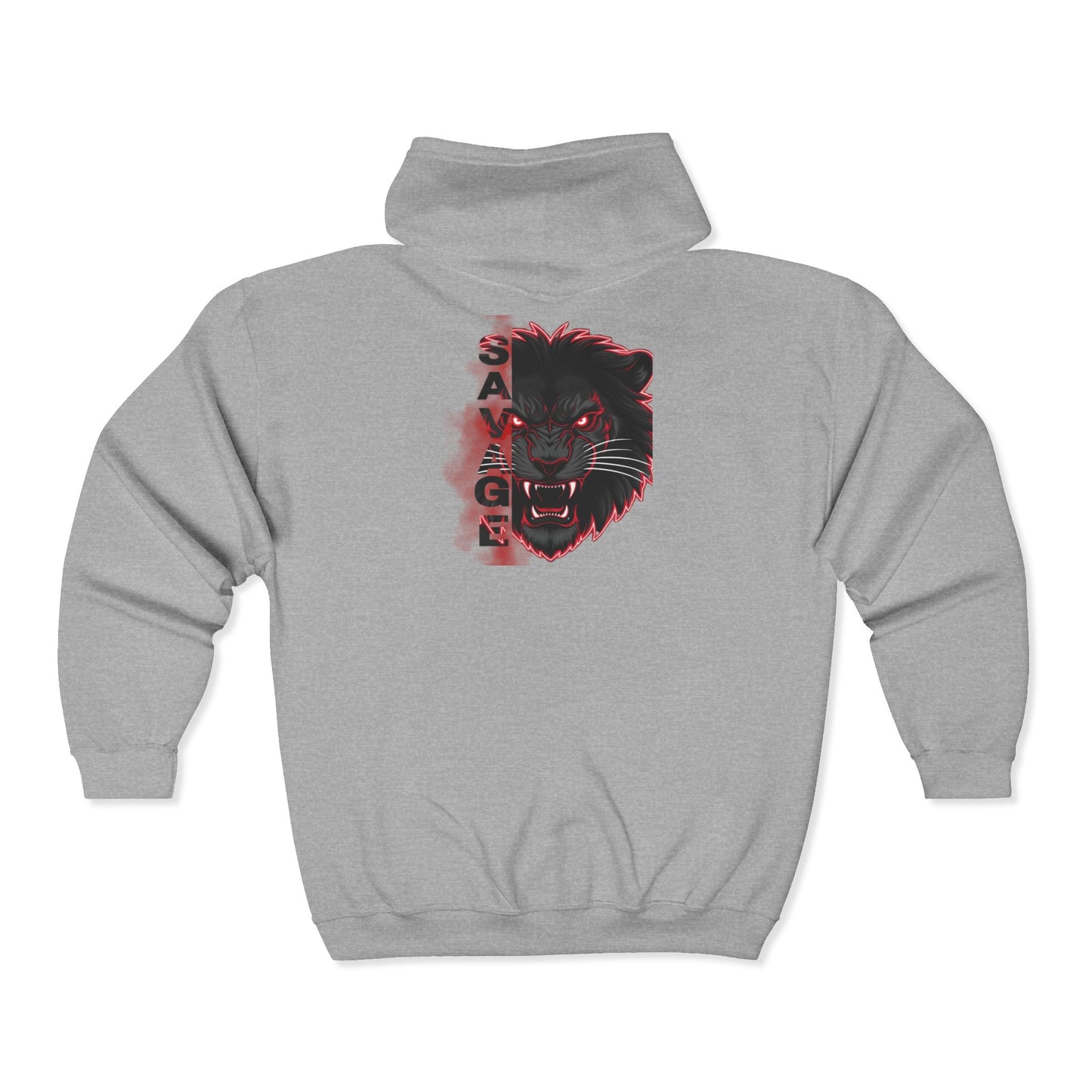 Savage Lion Full Zip Hooded Sweatshirt