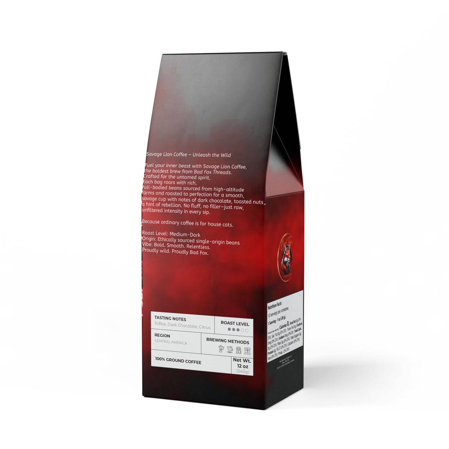 Savage Lion (Ground) (Medium Roast) by "Bad Fox Threads"