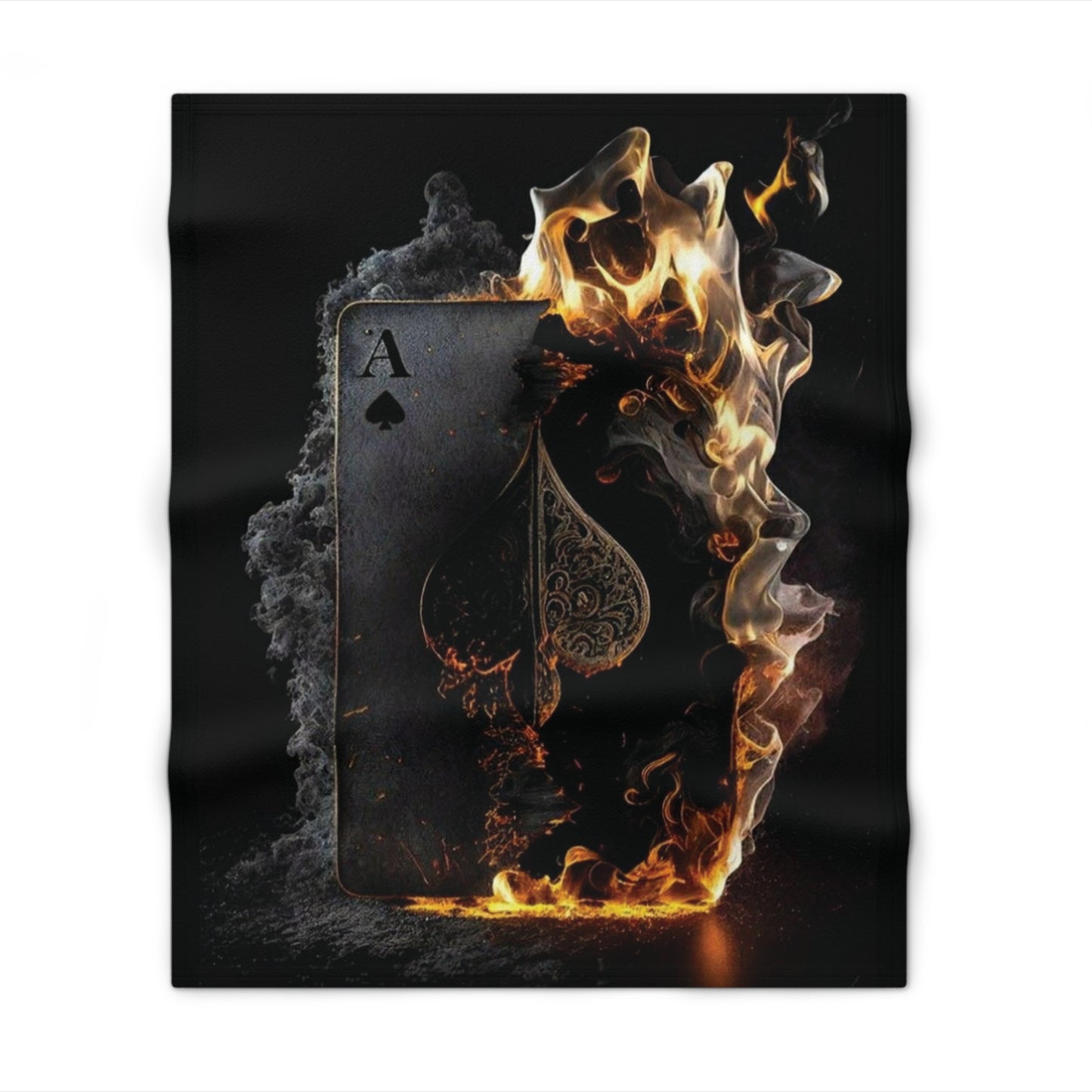 Flaming Ace Throw Blanket