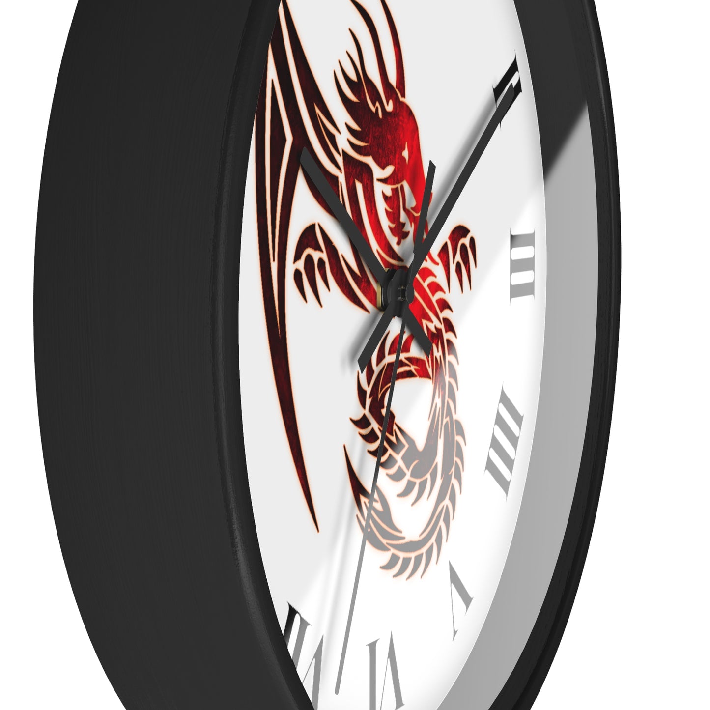 Red Chinese Dragon Wall Clock