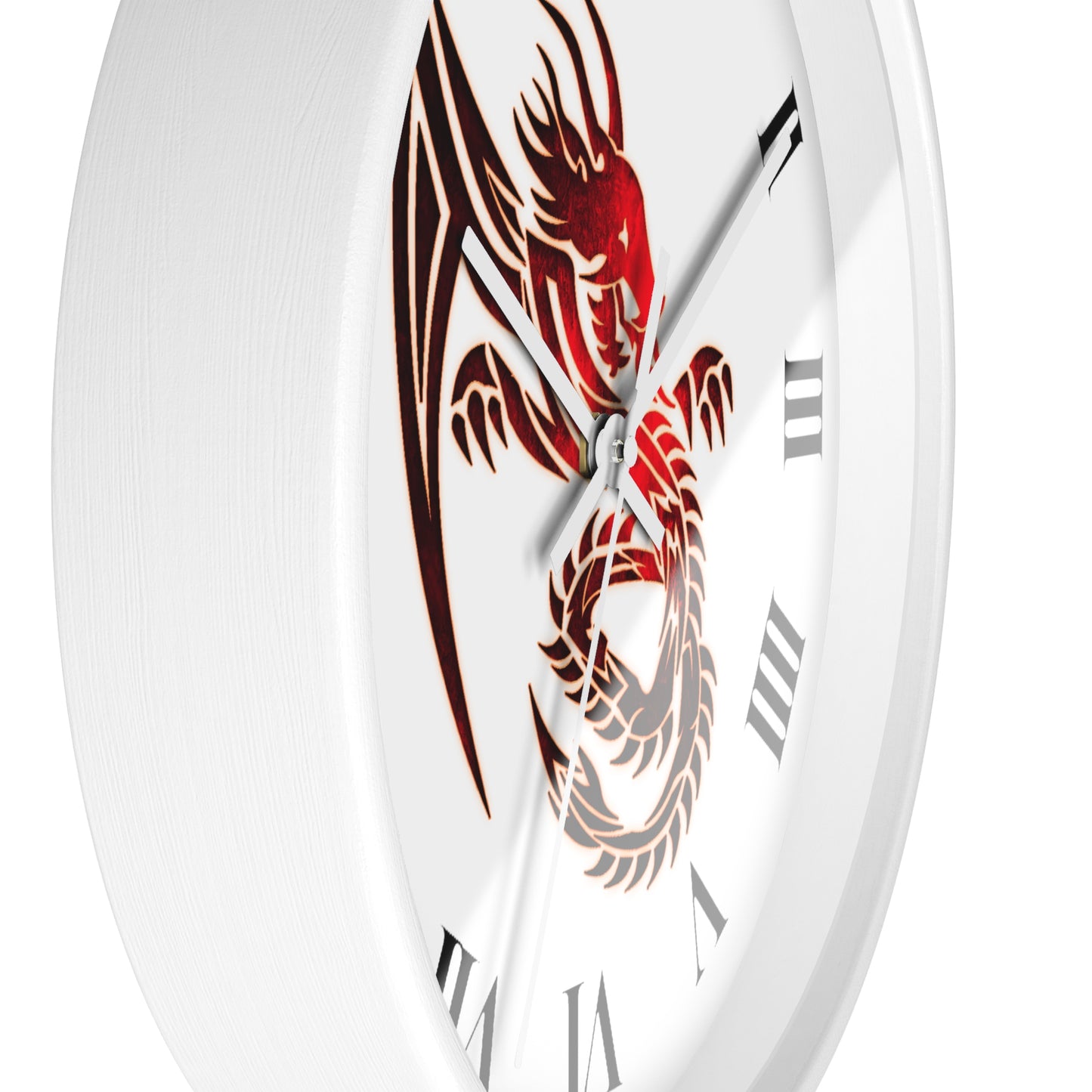 Red Chinese Dragon Wall Clock