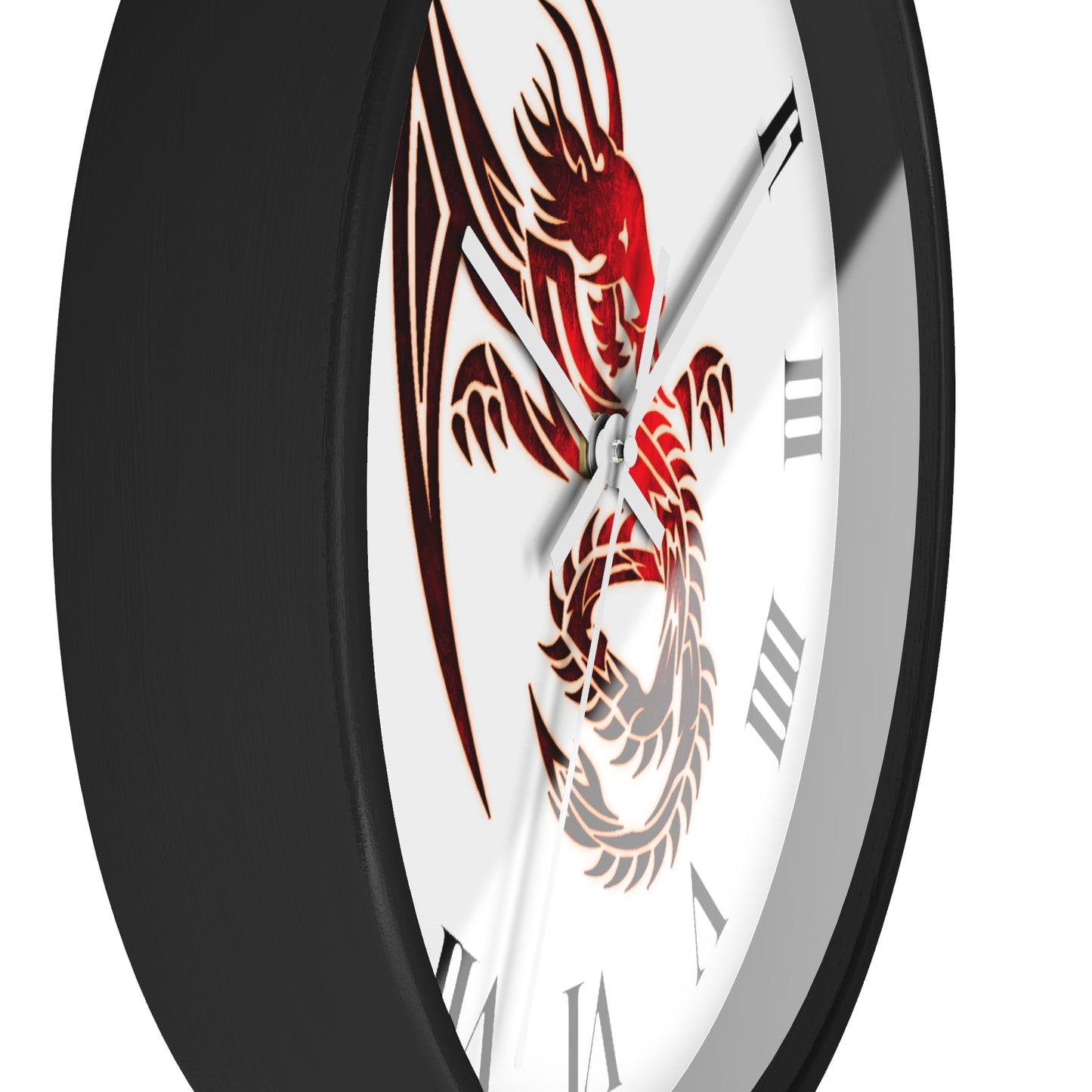 Red Chinese Dragon Wall Clock