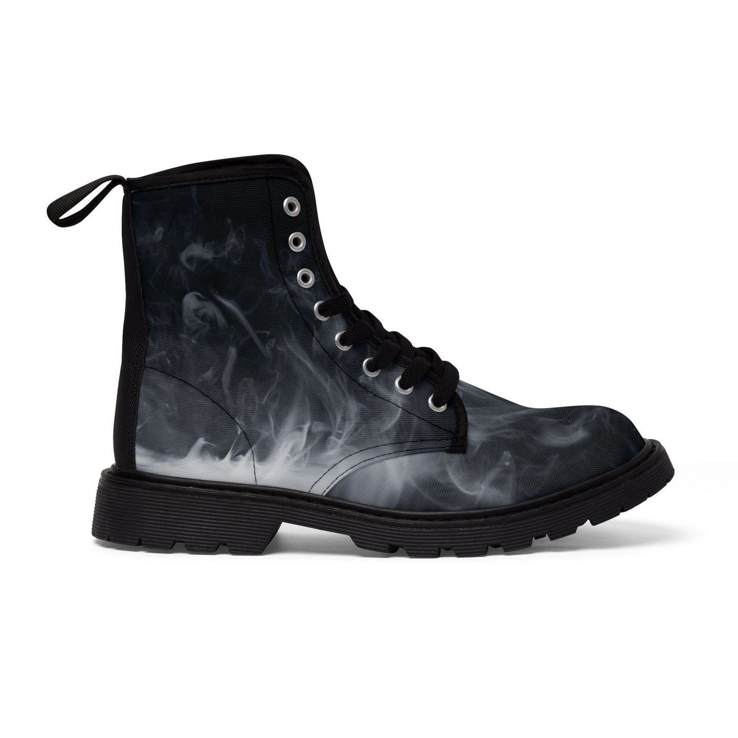 Men's Smoke Print Canvas Boots