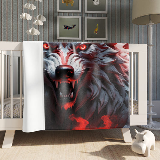 Tribal Wolf Throw Blanket