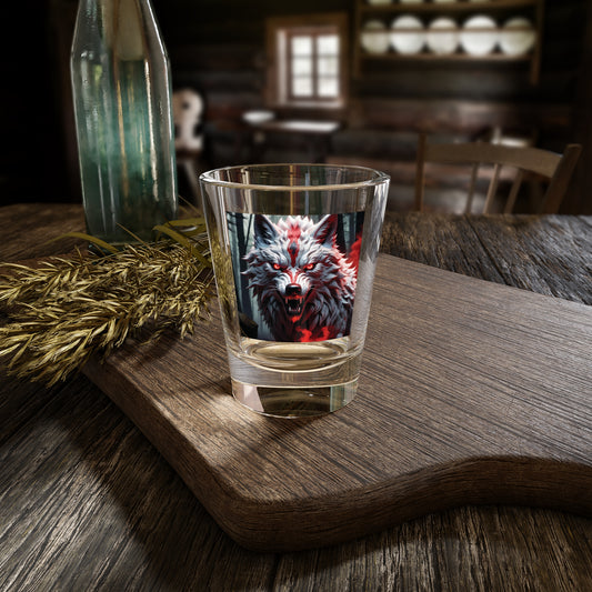 Tribal Wolf with Shot Glass, 1.5oz