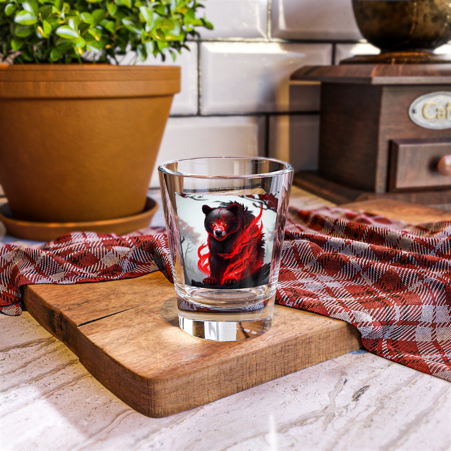 Tribal Bear Shot Glass, 1.5oz